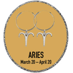 Los Pendientes colgantes de plata de ley con signo del zodiaco ARIES ofrecen un regalo perfecto para los aficionados de horóscopo, su familia y amigos