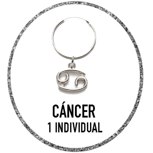 Puedes comprar 1 pendientes individual de aro con el charm del signo zodiaco CANCER de plata. Esta colección del zodiaco tienen un diámetro de 12mm