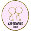 PENDIENTES ZODIACO CAPRICORNIO Plata de Ley 925 y bañados en Oro de 18k (12MM)