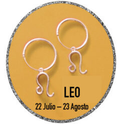 Los pendientes de aro leo de plata de ley