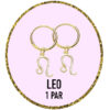 PENDIENTES ZODIACO LEO Plata de Ley 925 y bañados en Oro de 18k (12MM)