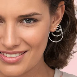 pack de 3 pendientes de aros bali de tamaños 12mm, 16mm, y 25 mm