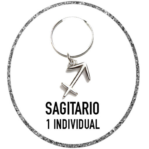 Puedes comprar 1 pendientes individual de aro con el charm del signo zodiaco SAGITARIO de plata. Esta colección del zodiaco tienen un diámetro de 12mm