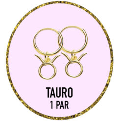 PENDIENTES ZODIACO TAURO Plata de Ley 925 y bañados en Oro de 18k (12MM)