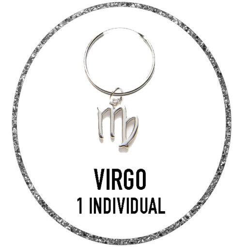 Puedes comprar 1 pendientes individual de aro con el charm del signo zodiaco virgo de plata. Esta colección del zodiaco tienen un diámetro de 12mm