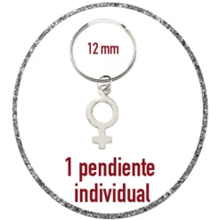 el pendiente individual de aro son símbolos de Venus de diametro 12mm, un planeta que representa el amor, la pasión y el deseo
