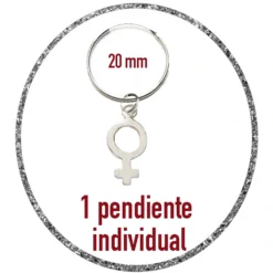 El pendientes individual de aro son símbolos de Venus de diametro 20mm, un planeta que representa el amor, la pasión y el deseo